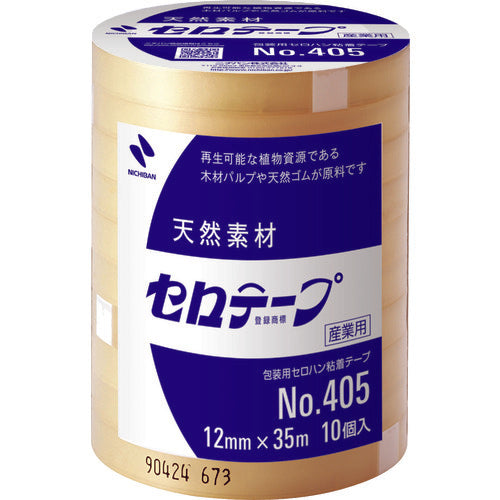 ニチバン　セロテープ　４０５−１２ｍｍＸ３５ｍ　バイオマスマーク認定製品　405-12　10巻