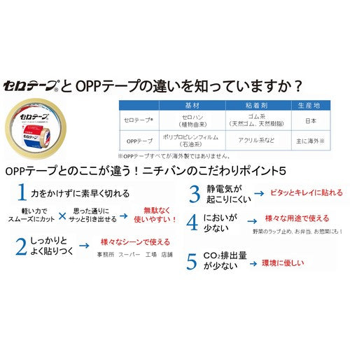 ニチバン　セロテープ　４０５−１２ｍｍＸ３５ｍ　バイオマスマーク認定製品　405-12　10巻