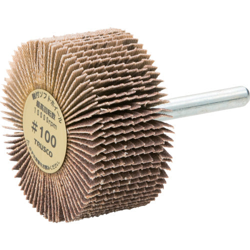 ＴＲＵＳＣＯ　軸付ソフトホイール　外径５０Ｘ厚２５Ｘ軸６　（５個入）　粒度＃１００　１００＃　YS525　1 箱