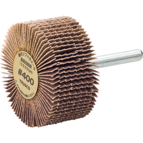 TRUSCO Soft Wheel with Shaft, Outer Diameter 50 x Thickness 25 x Shaft 6 (5 pieces) Grain Size #400 400# YS525 1 box