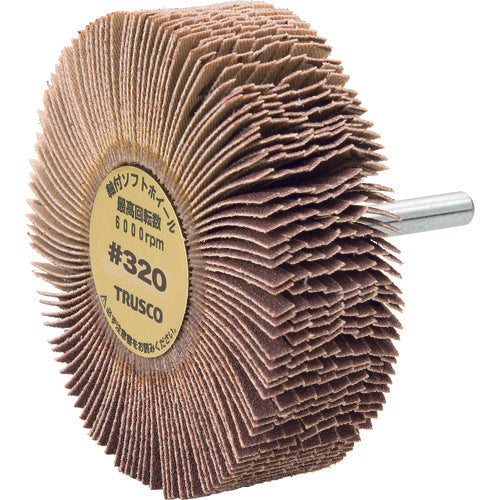 TRUSCO 축 부착 소프트 휠 외경 80X 두께 25X축 6 (5개입) 입도 #320 320 # YS825 1상자