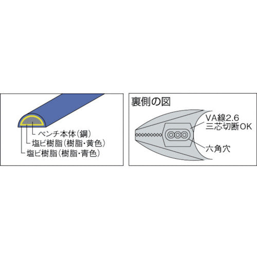 후지 화살 전공 파워 펜치(압착 부착) 225mm 3000Z-225 1정