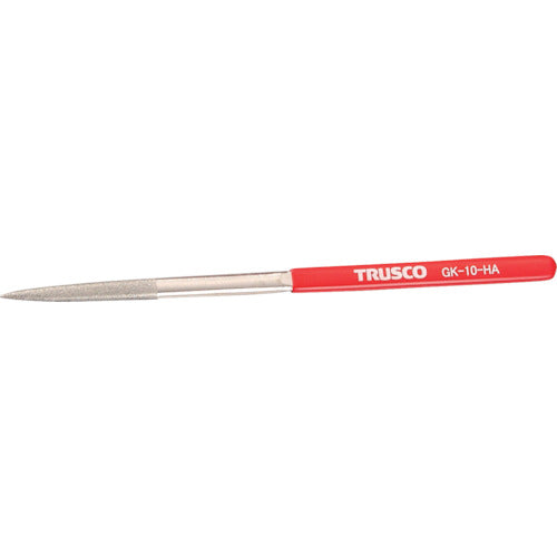 ＴＲＵＳＣＯ　ダイヤモンドヤスリ　鉄工用＃１４０　半丸　１本入　全長１８５ｍｍ（１０本組サイズ）　　GK-10-HA　1 本