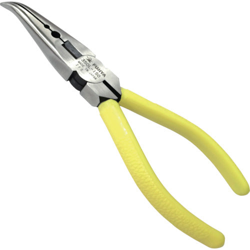 Fujiya Bent Nose Stainless Steel Radio Pliers 150mm 350L-150 1pc
