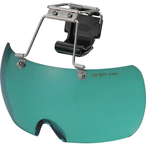 Toyo Safety Helmet Mount Glasses, Light Green, NO.1400-LG, 1 Piece