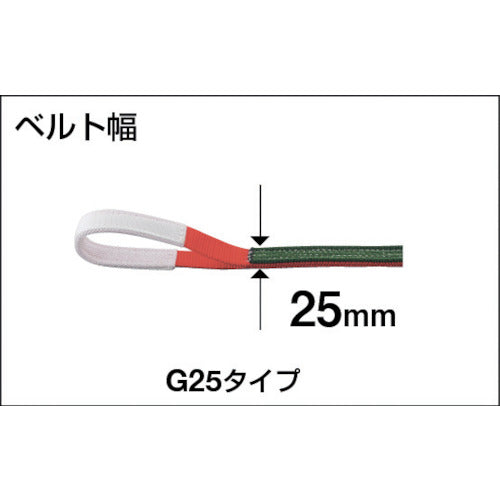 ＴＲＵＳＣＯ　ベルトスリング　ＪＩＳ３等級　両端アイ形　２５ｍｍＸ１．０ｍ　G25-10　1 本