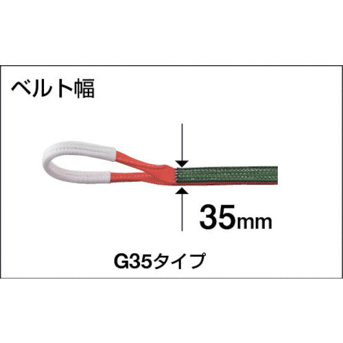 ＴＲＵＳＣＯ　ベルトスリング　ＪＩＳ３等級　両端アイ形　３５ｍｍＸ３．０ｍ　G35-30　1 本