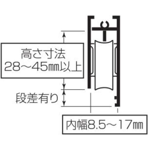 ＭＫ　Ｓ−２２８サッシ用　取替戸車　Ｍ８．５Ａ−０２４　S-228M85A0　1個