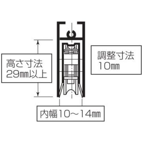 ＭＫ　Ｓ−２２８サッシ用　取替戸車　Ｍ１０Ａ−０２５　S-228M10A0　1個