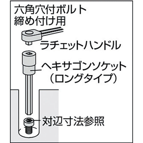 ＴＯＮＥ　ロングヘキサゴンソケット　対辺寸法６ｍｍ　全長１００ｍｍ　4H-06L　1個