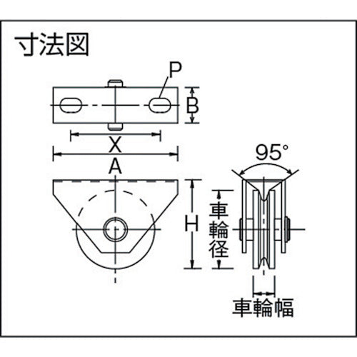 ＭＡＬＣＯＮ　マルコン枠付重量車　５０ｍｍ　Ｖ型　C-2000-50　1 個