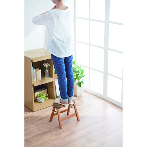 ＴＥＮＭＡ　踏台　ウッディーステップ１段　ブラウン　811000514　1台