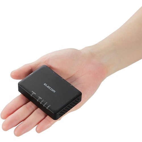 ELECOM 1000BASE-T compatible switching hub 3 ports EHC-G03PA-SB 1 unit