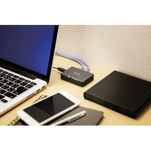 ELECOM 1000BASE-T compatible switching hub 3 ports EHC-G03PA-SB 1 unit