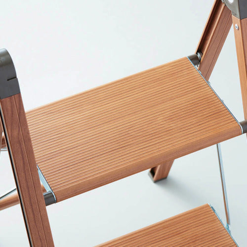 TENMA 발판 우디 슬림 스텝 3단 브라운 811000518 1대