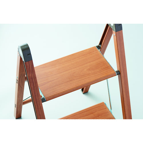 TENMA 발판 우디 슬림 스텝 3단 브라운 811000518 1대