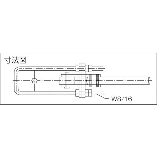 Kakuta Toggle Clamp (Pull Type) Hook Type Pull Clamp No. FA500 Pull Pressure 6.5kN KC-FA500 1 pc