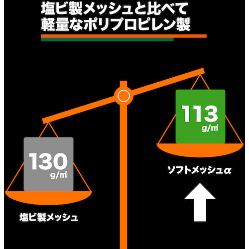 TRUSCO 【매진 폐번】 소프트 메쉬 시트 α 폭 1.8mX 길이 5.1m 녹색 GM-1851A 1 장