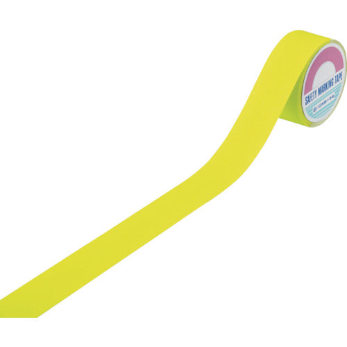 녹십자 미끄럼 방지 테이프 형광황 ASS-55 FY 50 mm폭×5 m PVC+광물 입자 실내외 겸용
