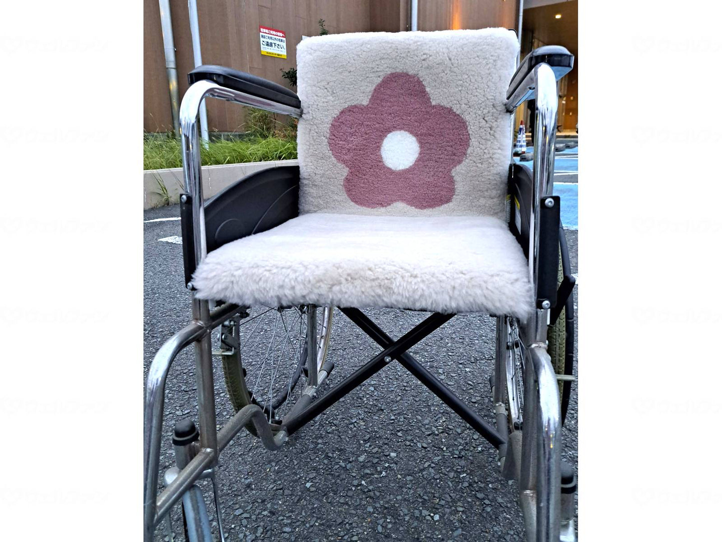 대혜 휠체어 무튼 시트 핑크 플라워