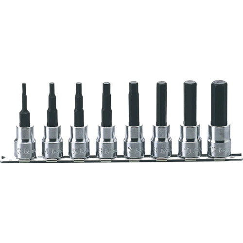Ko-ken 9.5mm 삽입 헥스 비트 소켓 레일 세트 전체 길이 50mm 8개 세트 RS3010A/8-L50 1개