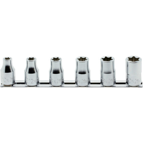 Ko-ken 12.7mm Insert Torx Socket (for Nuts) Rail Set 6 Pieces RS4425/6-N 1 Piece