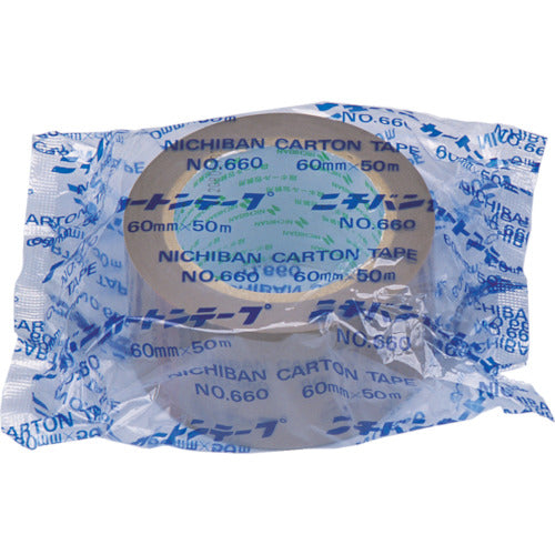 Nichiban Carton Tape 660 Yellow Earth-60 60mm x 50m 6607-60 1 roll