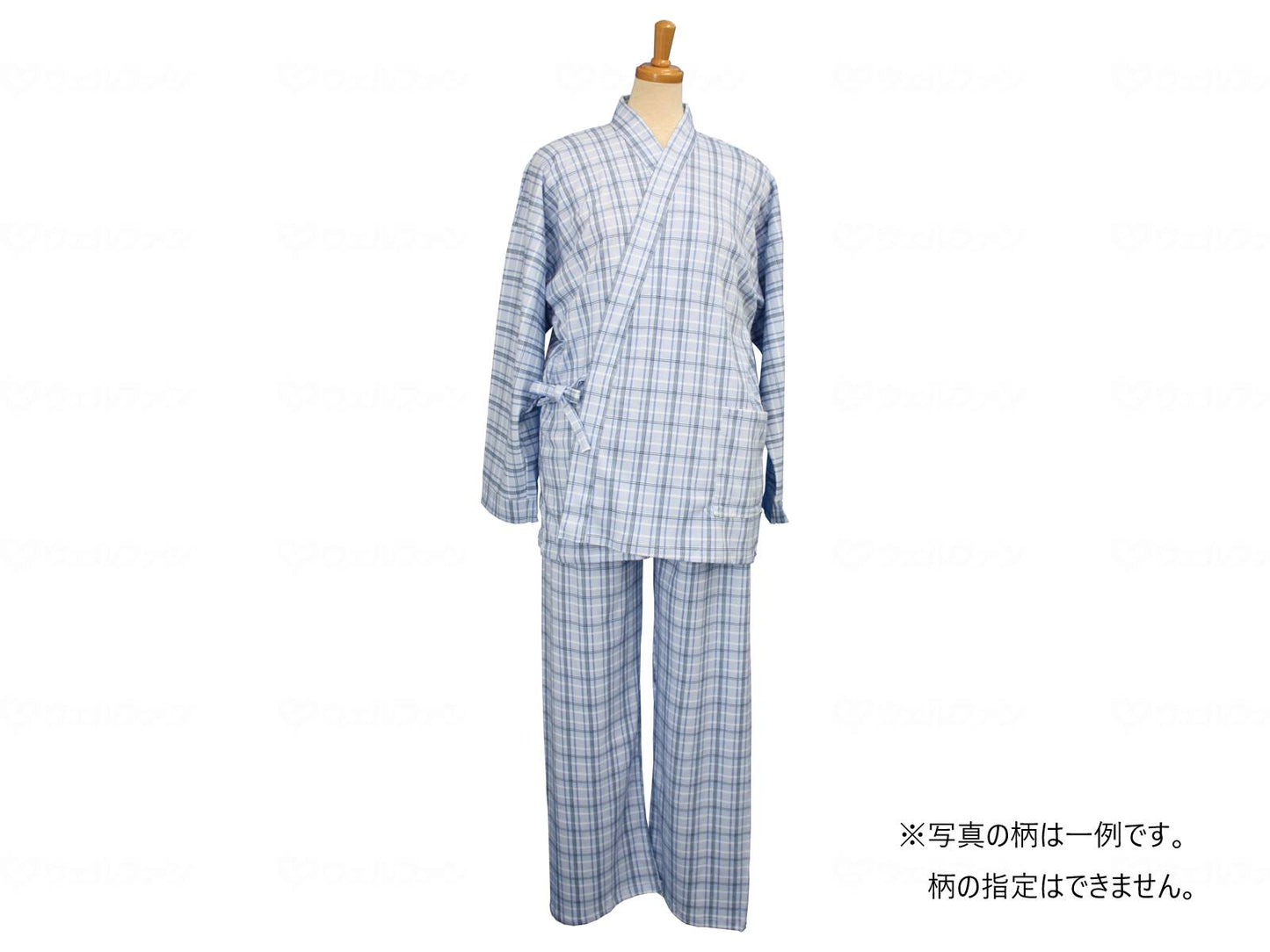 羽衣綿業ｽﾑｰｽ二部式ねまき（紳士用） ﾌﾞﾙｰ L