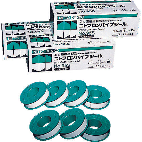 Nitto Nitoflon Pipe Seal No. 95S 0.1mm x 13mm x 15m 95-15S 10 rolls