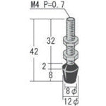 Kakuta Rubber Bolt M4X32 RBT-4L 1pc