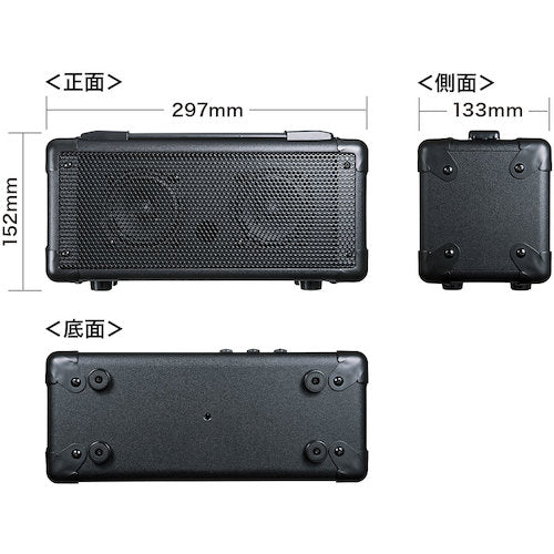 ＳＡＮＷＡ　ワイヤレスマイク付き拡声器スピーカー　MM-SPAMP7　1台