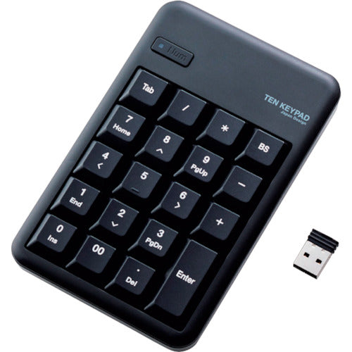 ELECOM 2.4GHz 무선 숫자 패드 패드 블랙 TK-TDM017BK 1개