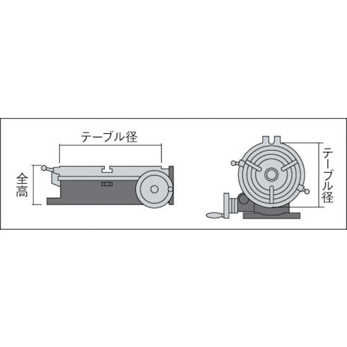 ＴＲＵＳＣＯ　ロータリーテーブル外径１５２ｍｍ　HV-6　1 台