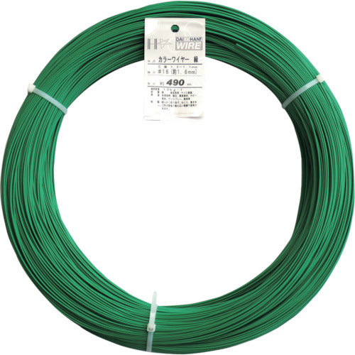 ＤＡＩＤОＨＡＮＴ　カラーワイヤー　緑　＃１６（１．６ｍｍ）　５Ｋｇ巻　10155470　1巻