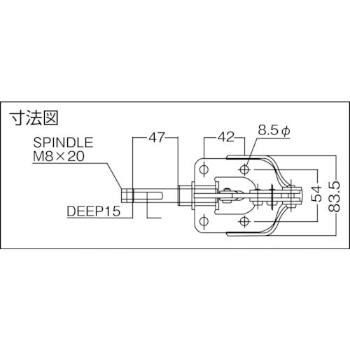 카도다 가로누름형 토글 클램프 No. 51 KC-51 1개