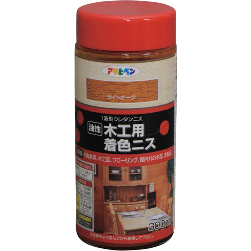 アサヒペン　木工用着色ニス　３００ＭＬ　ライトオーク　526021　1缶