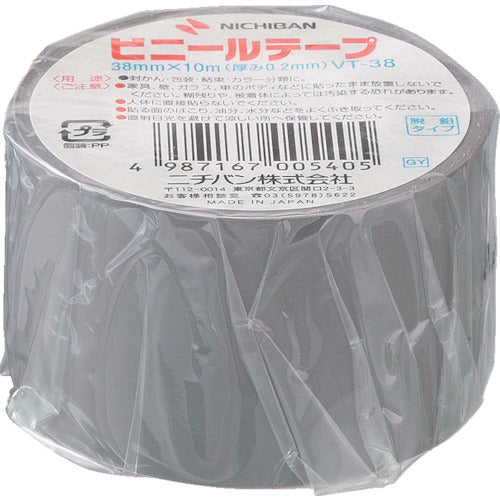 Nichiban Vinyl Tape Gray 38mm x 10m 1 roll VT-3817 1 roll
