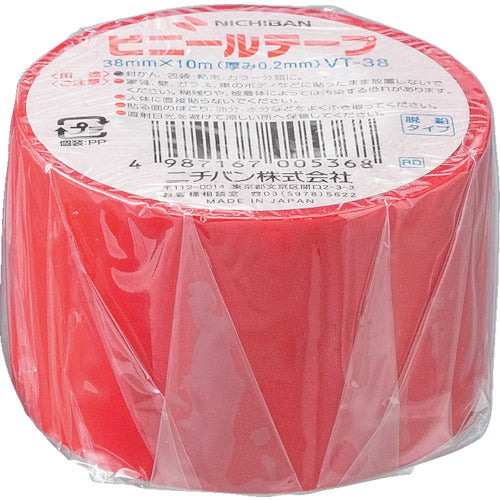 Nichiban Vinyl Tape Red 38mm x 10m 1 roll VT-381 1 roll