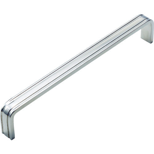 TRUSCO grooved square handle, stainless steel mirror finish, total length 245mm, total height 50mm, thread M5 depth 8, TGH-245, 1 piece