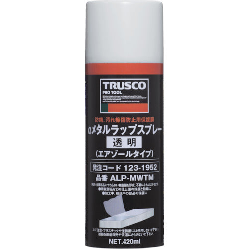 TRUSCO 방청제 α메탈 랩 스프레이 투명 420ml ALP-MW-TM 1개