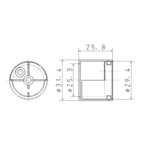 フジテック　ワンタッチサポート２５ｍｍ　B-30153　1 個