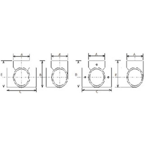 フジテック　パイプ継手四方エルボ・２５ｍｍ　B-28437　1 個