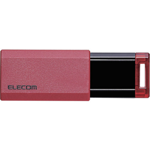 ELECOM USB 3.1 (Gen 1) compatible knock-type USB memory 64GB Red MF-PKU3064GRD 1 piece