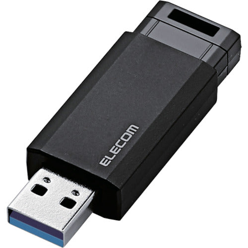 ELECOM USB 3.1 (Gen 1) compatible knock-type USB memory 64GB black MF-PKU3064GBK 1 piece