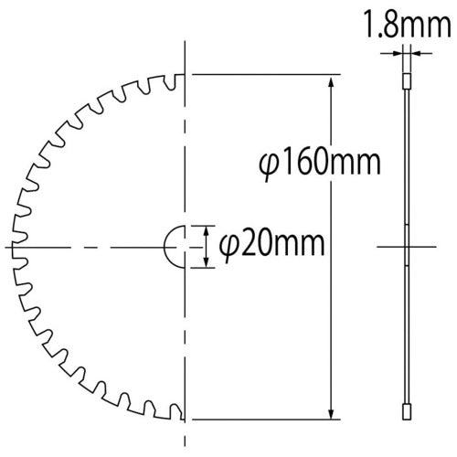 エビ　チップソー　ステンカット　１６０ｍｍ　FST160　1 枚