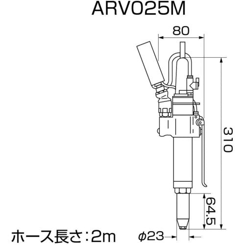 エビ　エアーリベッター縦型吸引排出装　ＡＲＶ０２５Ｍ　ARV025M　1 台