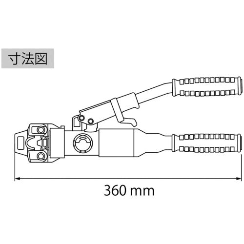 EBI Manual hydraulic crimping tool, range of use: 14, 22, 38, 60, AKH60N, 1 unit