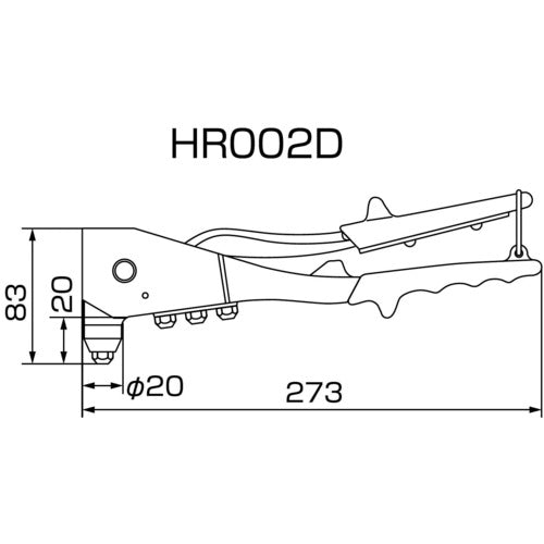 エビ　ハンドリベッター（横型）　HR002D　1 台