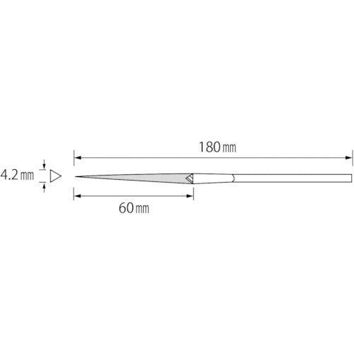 エビ　ダイヤモンドヤスリ（精密用）　８本組　三角　S8-S　1本
