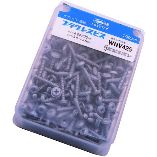 エビ　プラグレスビス（２００本入）　ナベ頭座付　４．０Ｘ２５ｍｍ　WNV425　1 PK